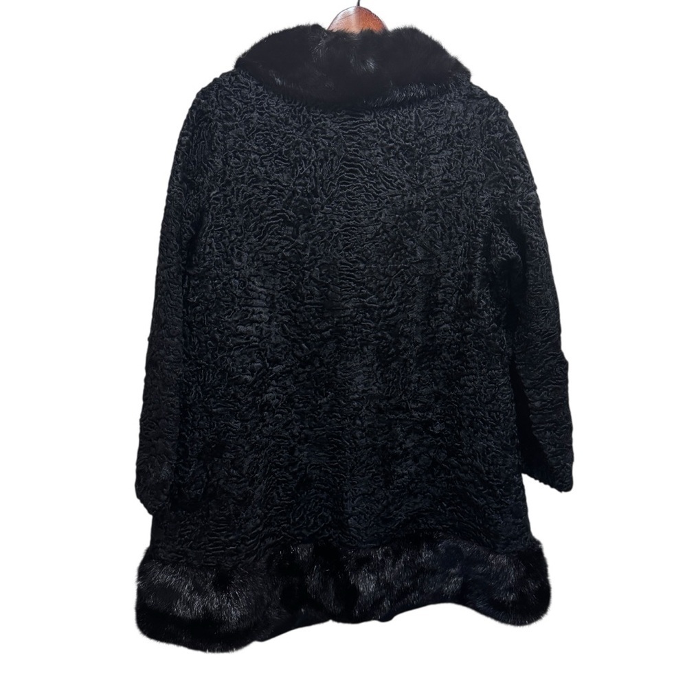 Persian Lamb Coat with Mink Collar Vintage Furs - Picture 13 of 13